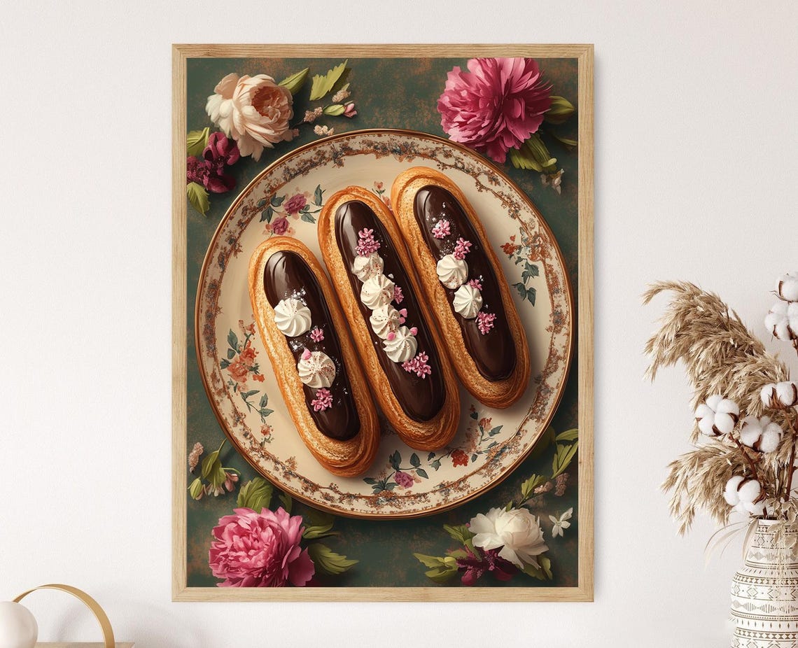 Clair Art Print Chocolate Glaze And Cream Filling Illustration