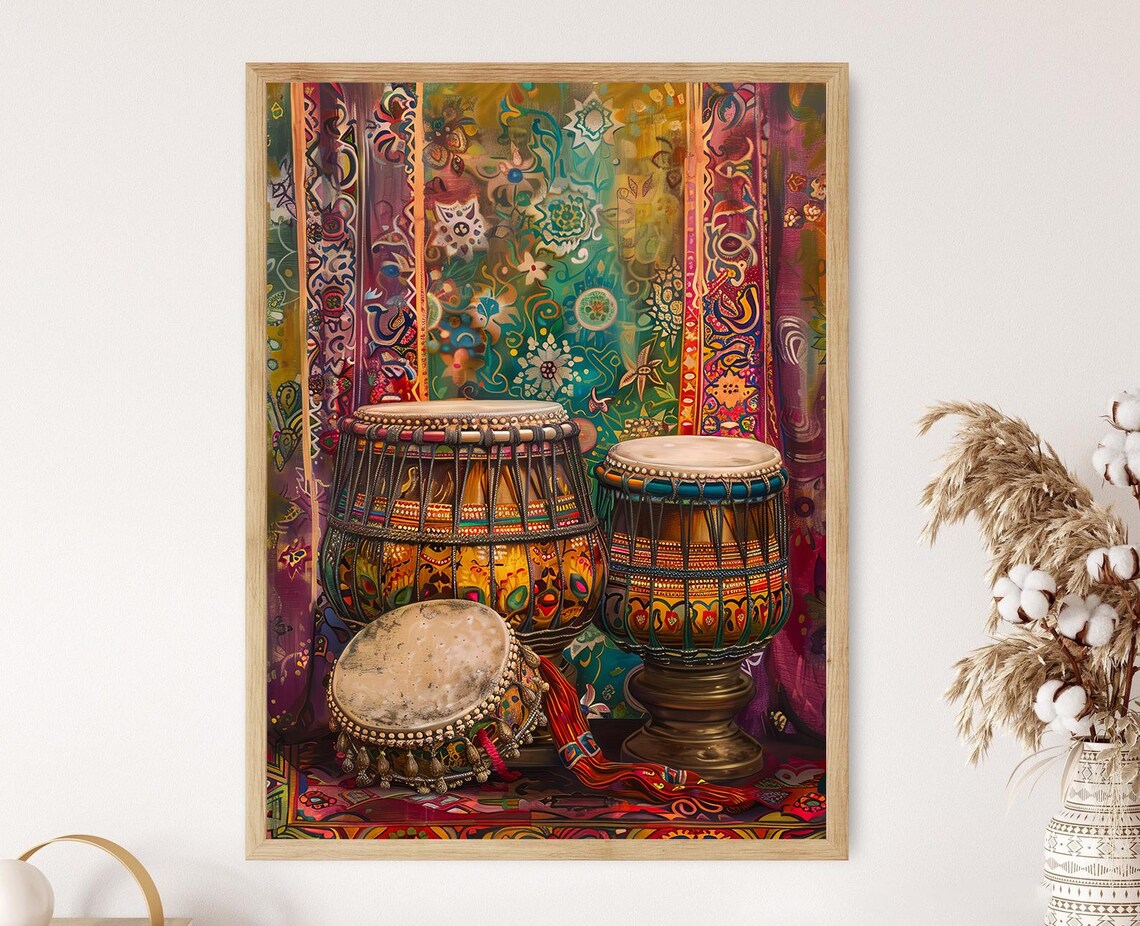 Tabla Set Traditional Indian Instrument Art Print