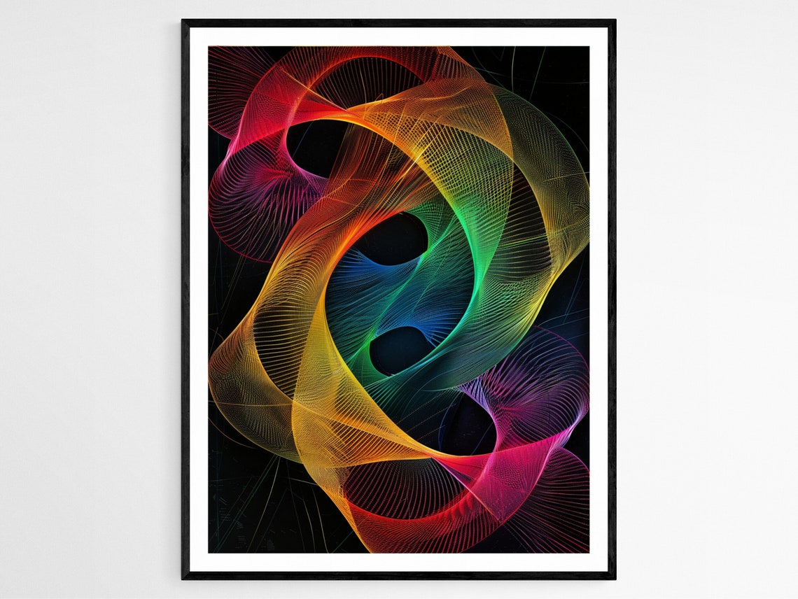 Minimalist Geometric Art Print Elegant Bedroom Wall Accent Tranquil Home Art Anniversary Gift Idea