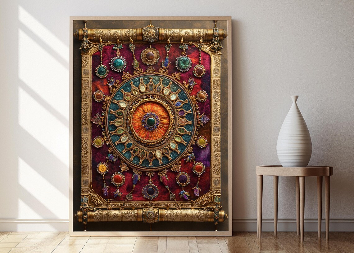 Tibetan Thangka Mandala And Deity Poster