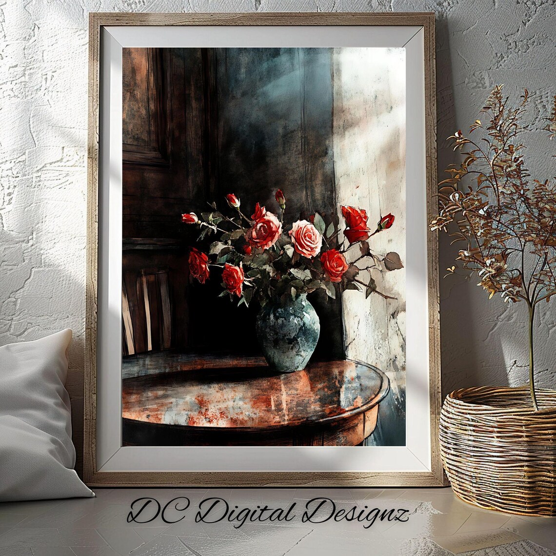 Spring Flowers In A Vase Boho Floral Art Print