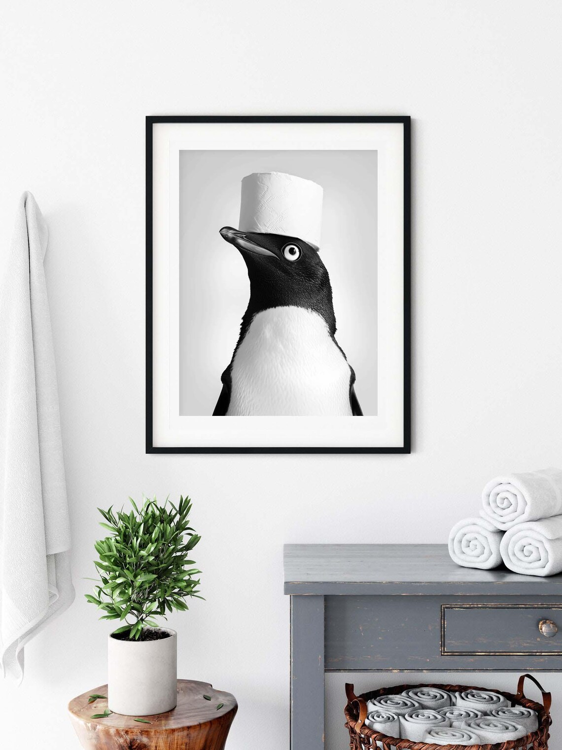 Adelie Penguin Bathroom Art, Penguin Lover Gift - Image 3
