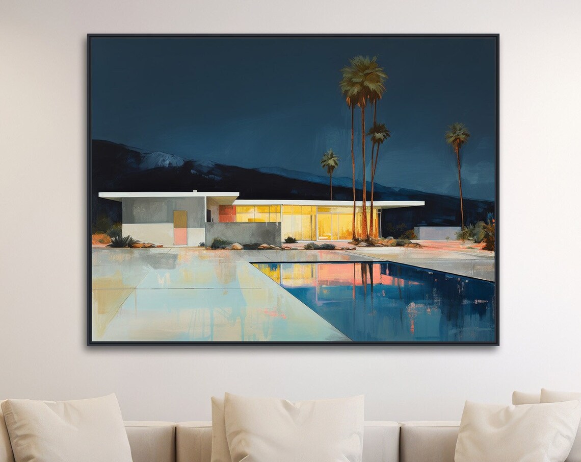 Palm Springs Mid-Century Architecture Retro Art Print