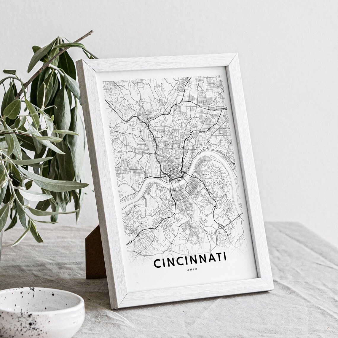 Cincinnati Map Print, Minimalist Ohio Travel Poster - Image 4
