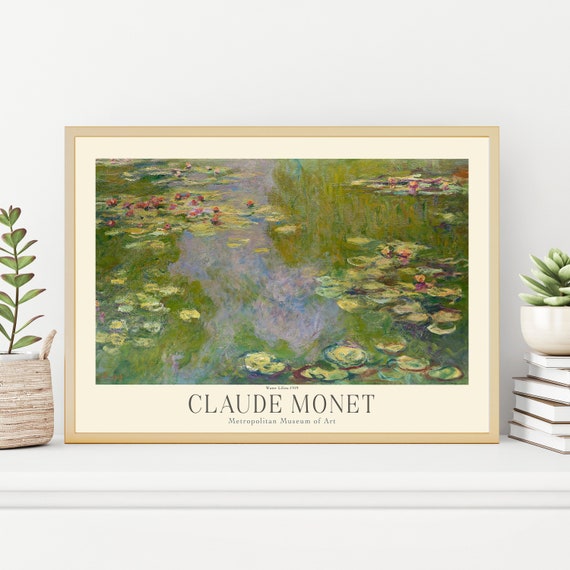 Claude Monet Painting Prints Museum Gallery Exhibition Poster Claude Monet Artworks Claude Monet Poster Prints Monet Vintage Print