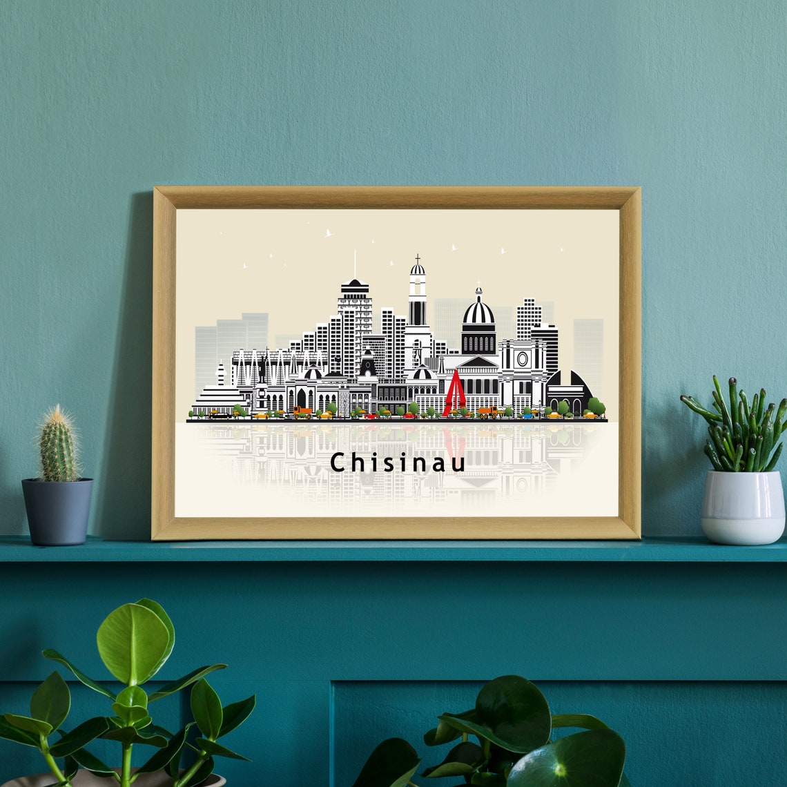 Chisinau Moldova Skyline Vector Illustration City Travel Poster - Image 2