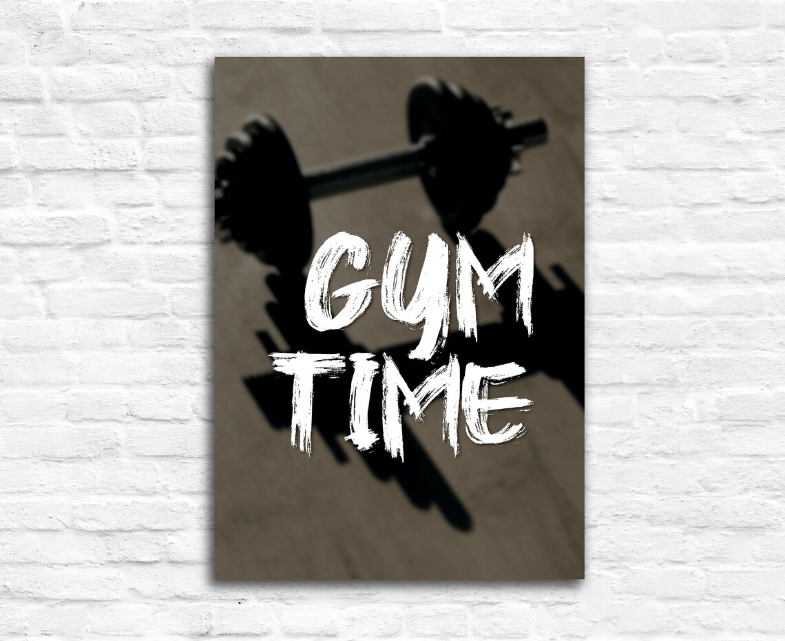 Gym Time Gym Posters Gym Quotes Poster Prints Fitness Quotes Fitness Decor Home Wall Decor Gym Wall Decor Home Gym Wall Poster Decor - Image 2