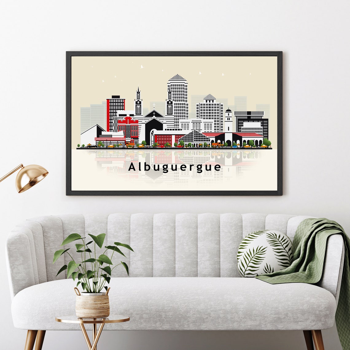 Albuguergue New Mexico Skyline Vector Illustration City Poster - Image 3