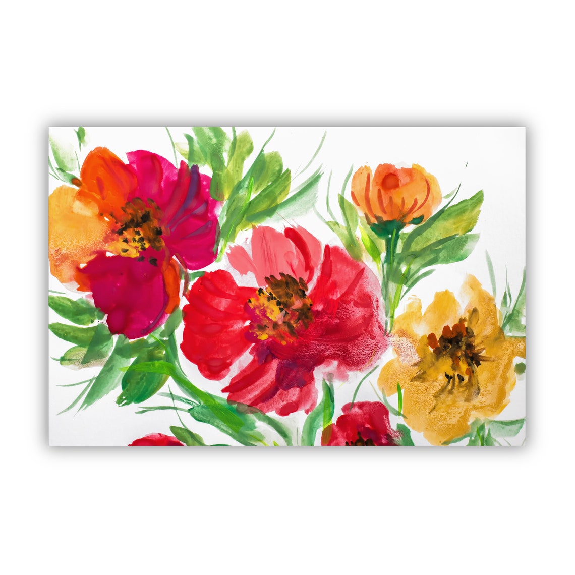 Flowers Oil Painting Flowers Still Life Poster Prints Flower Painting Prints Floral Texture Oil Painting Home Office Wall Art Decoration - Image 3