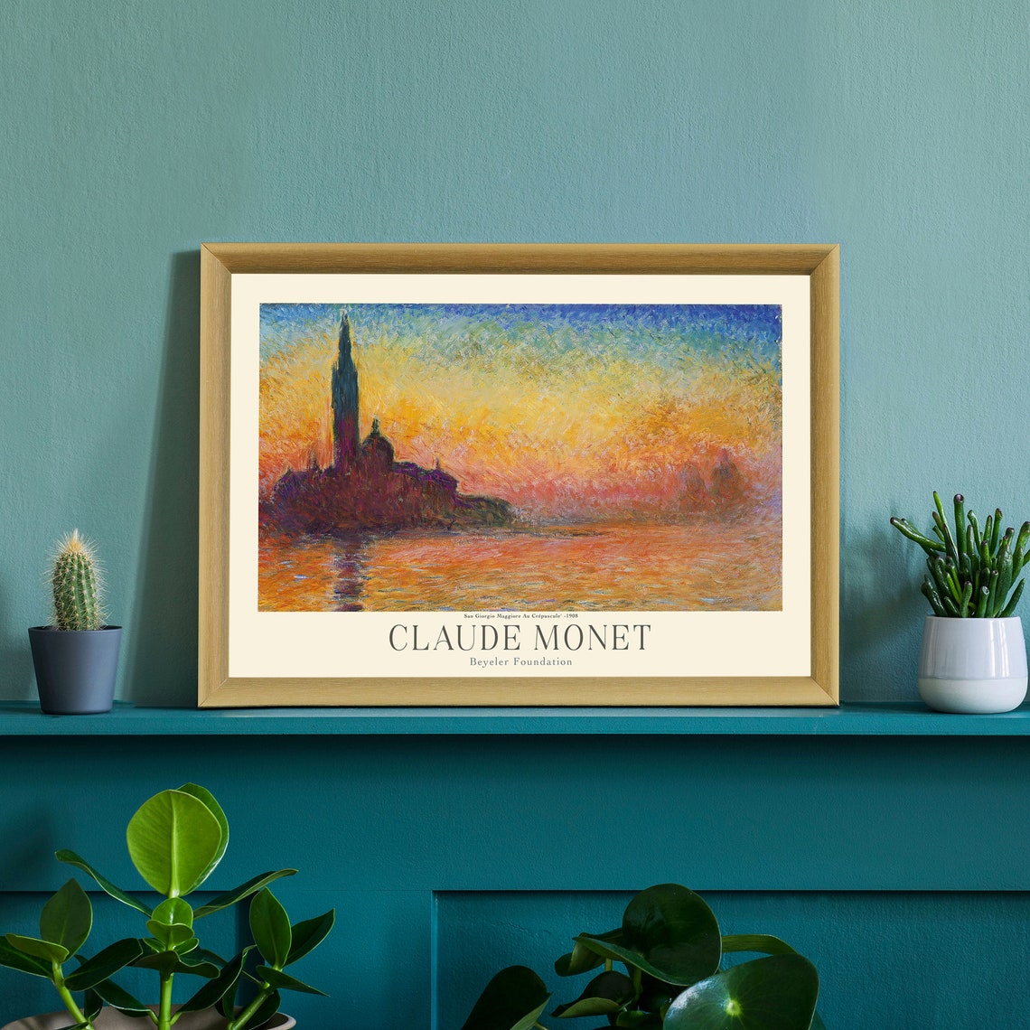 Claude Monet San Giorgio Maggiore Venice Sunset Lagoon Art Poster - Image 4