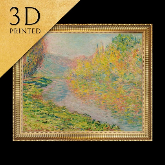 Claude Monet Autumn At Jeufosse River Landscape Textured Poster