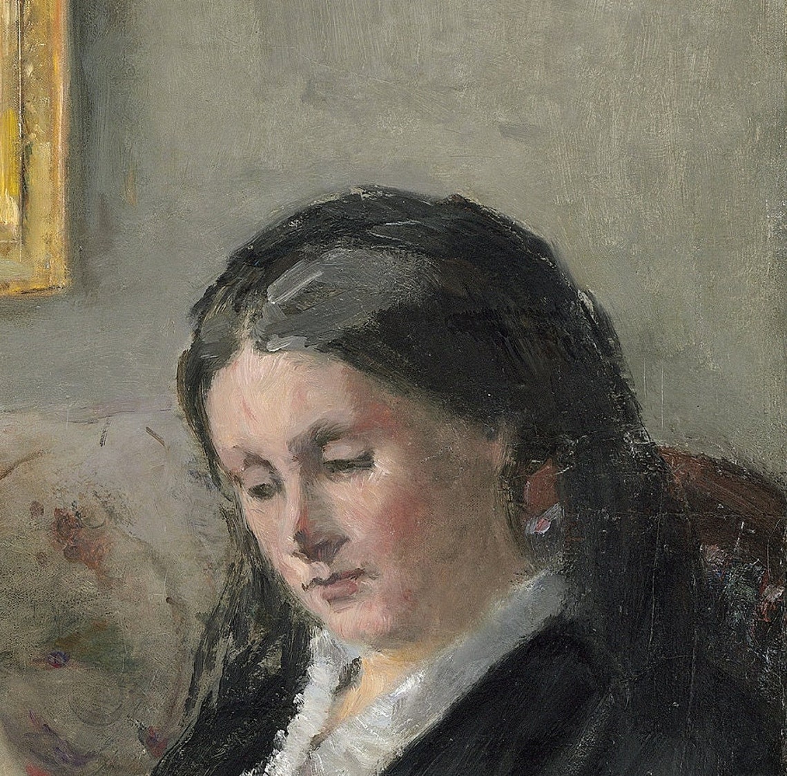 The Mother And Sister Of The Artist Berthe Morisot 3d Printed With Texture And Brush Strokes Looks Like Original Oil Painting - Image 2