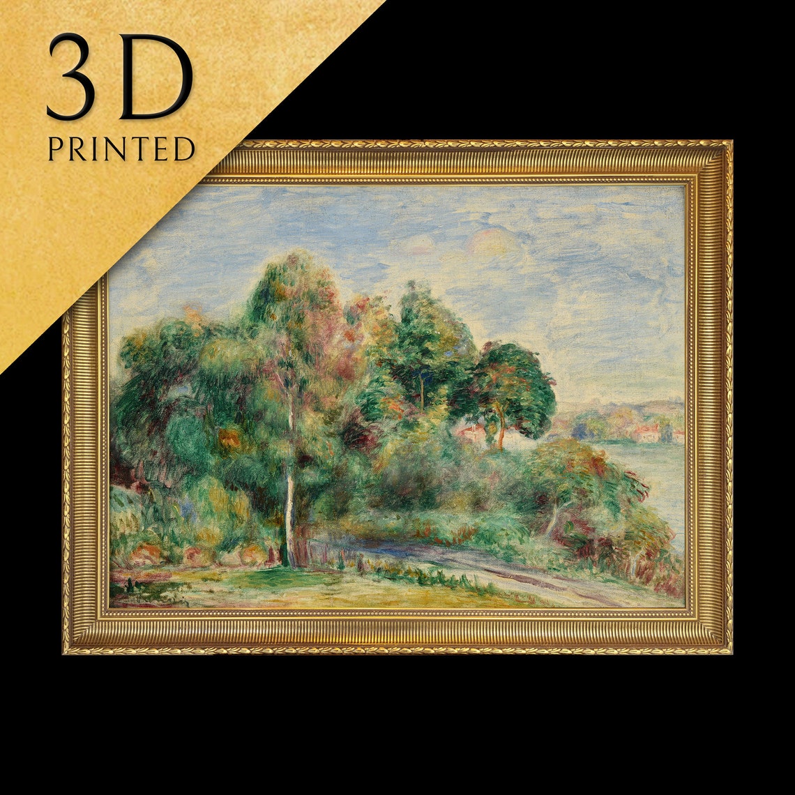 Pierre Renoir Riverside Trees Summer Landscape Impressionist Poster