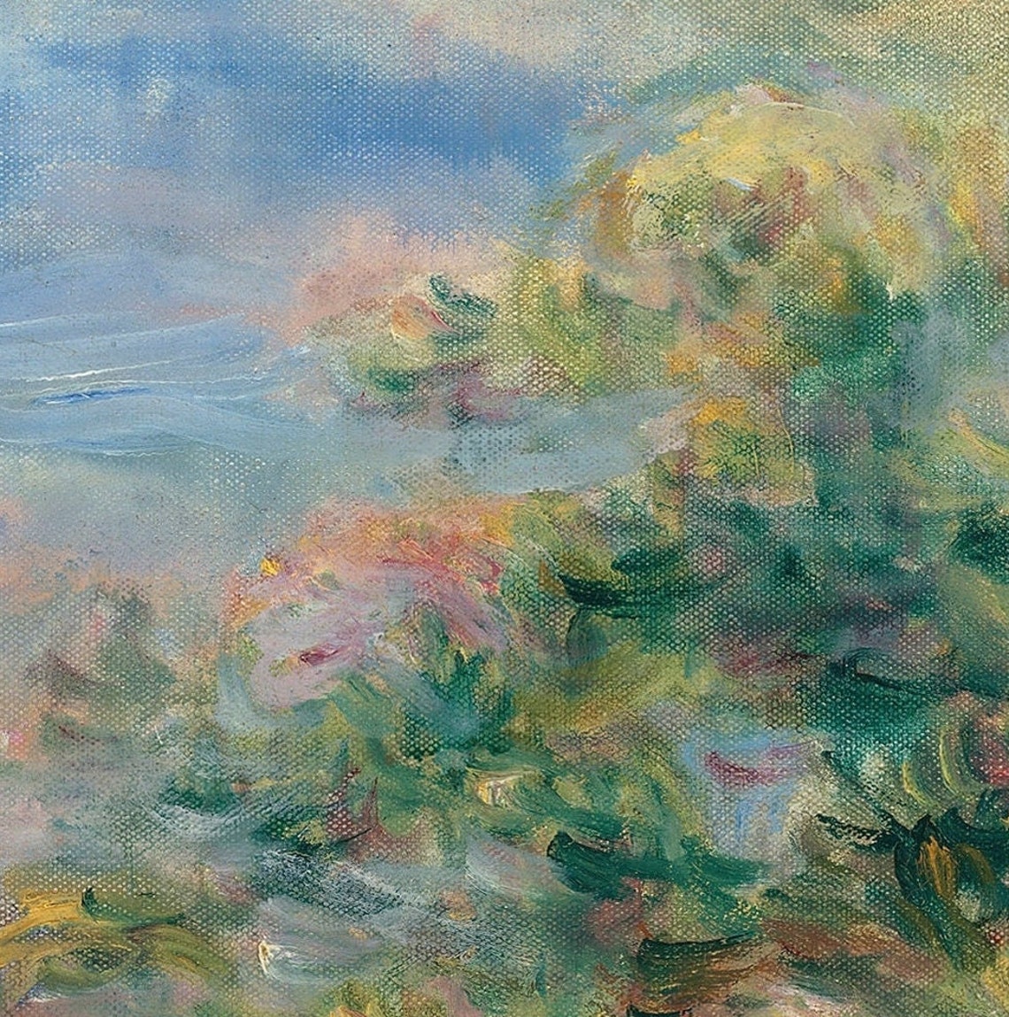 Renoir Impressionist Riverside Figures in a Green Woodland Poster - Image 3