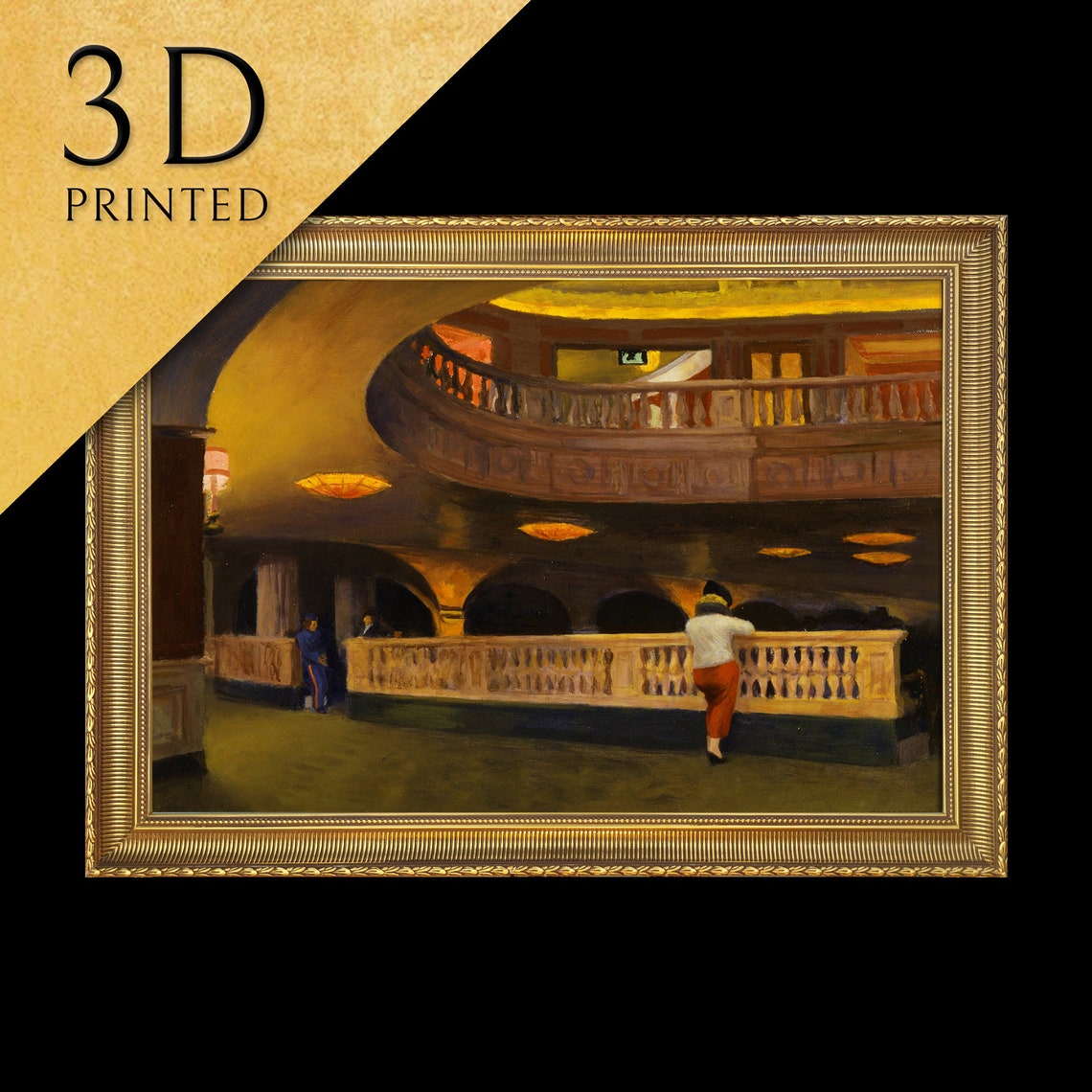 Edward Hopper Shakespeare at Dusk Theatre Lobby Evening Wall Art