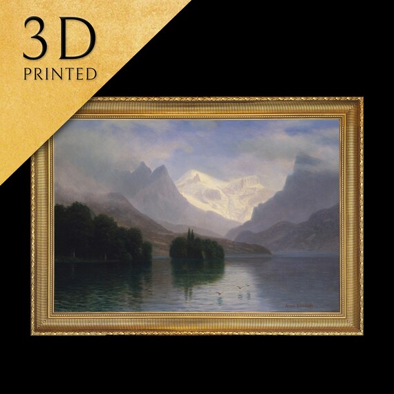 Mountain Scene By Albert Bierstadt 3d Printed With Texture And Brush Strokes Looks Like Original Oil Painting