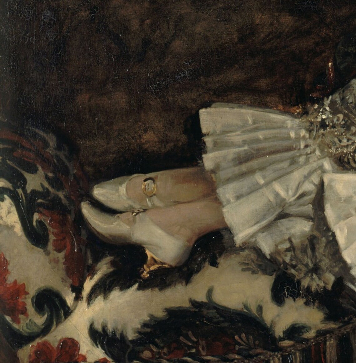 Carolus Duran Mademoiselle Lancey Reclining Lady White Dress Wall Art - Image 2
