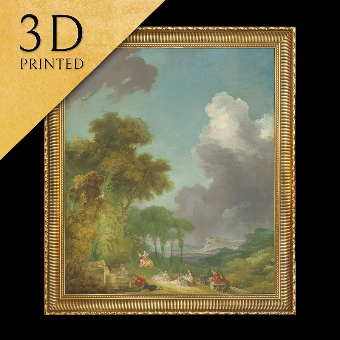 Jean Honore Fragonard The Swing Rococo Garden Romance Poster