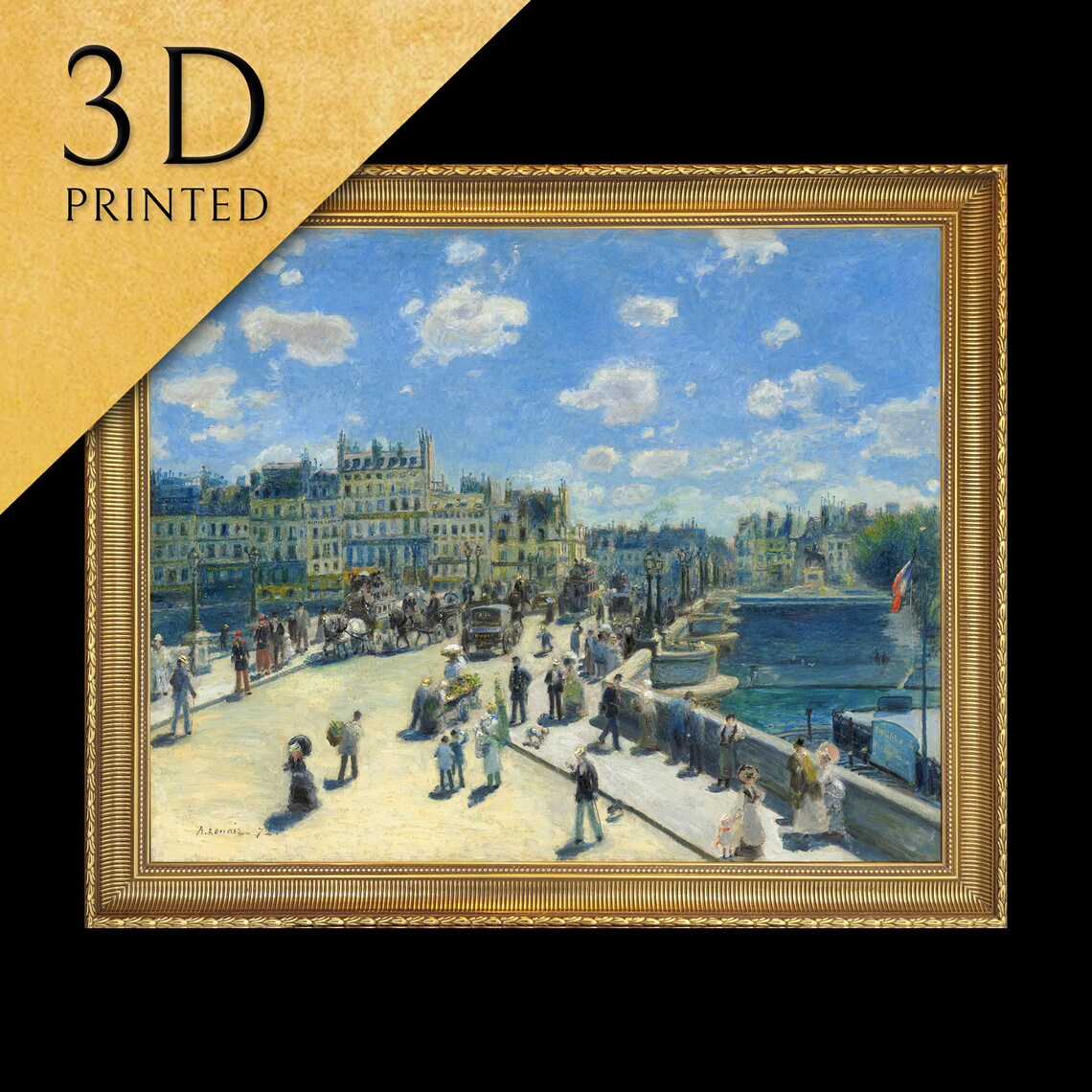 Pont Neuf by Auguste Renoir, Oil-Painting-Style Print