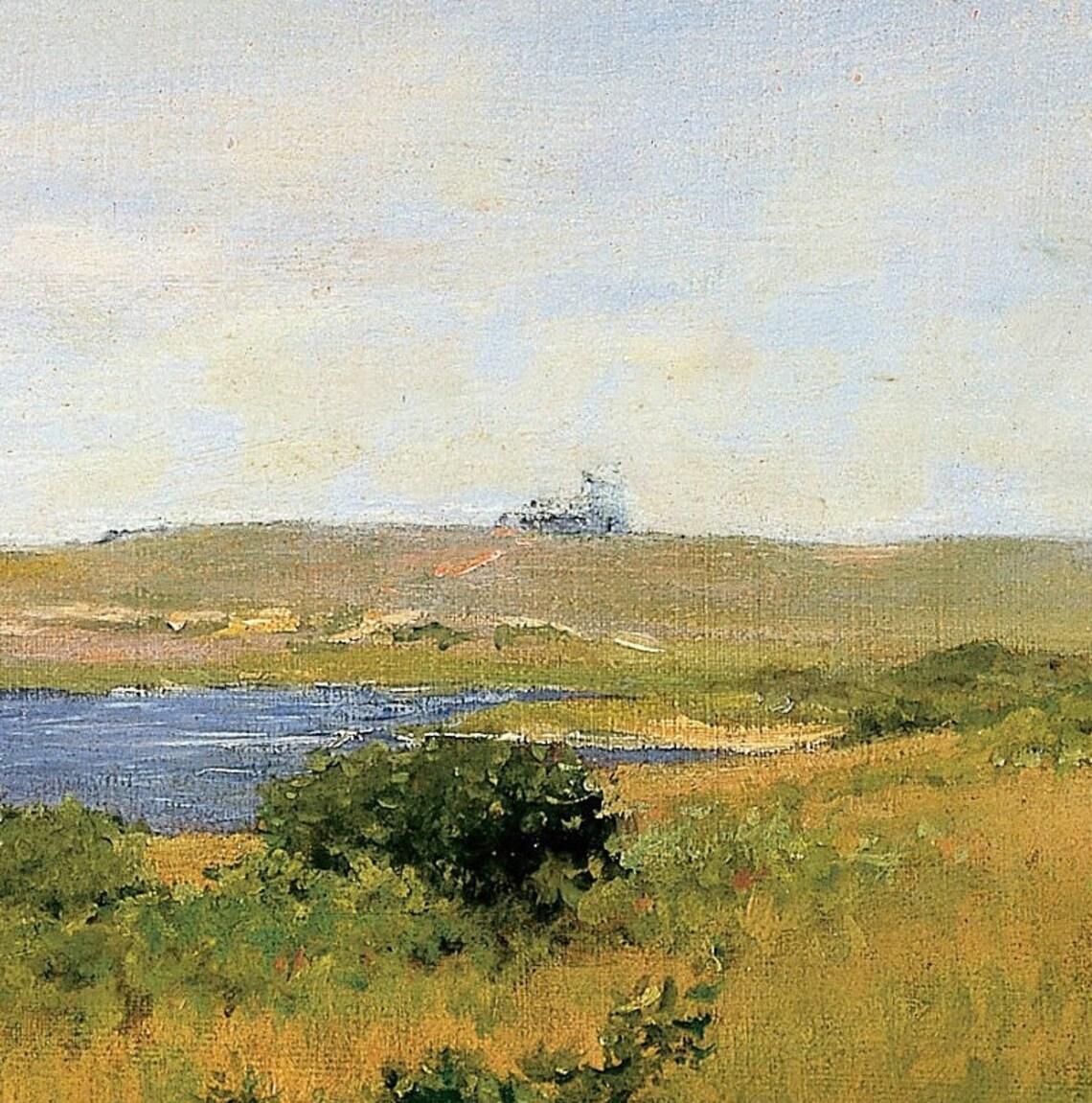 William M Chase Shinnecock Hills Summer Meadow Landscape Poster - Image 3