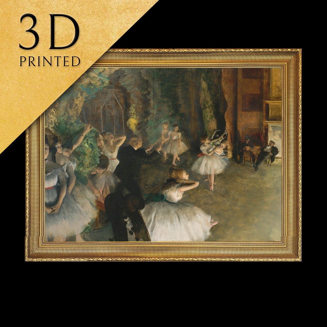 Edgar Degas Ballet Rehearsal Onstage Dancers Impressionist Poster