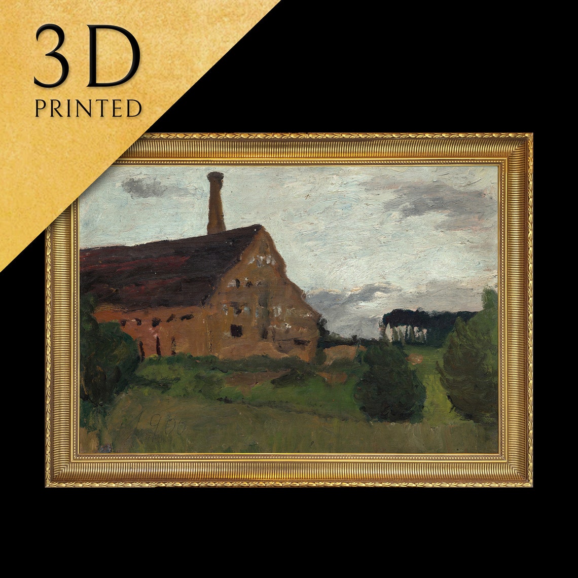 Modersohn Becker Old Factory 1900 Brick Chimney Landscape Poster