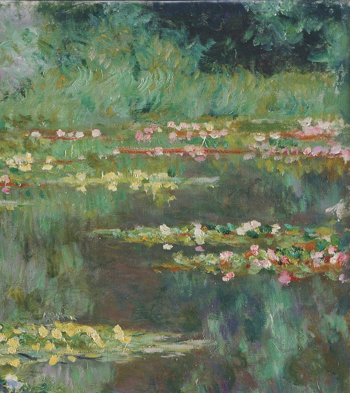 Claude Monet Water Lilies Pond Giverny Nympheas Textured Art Poster - Image 2