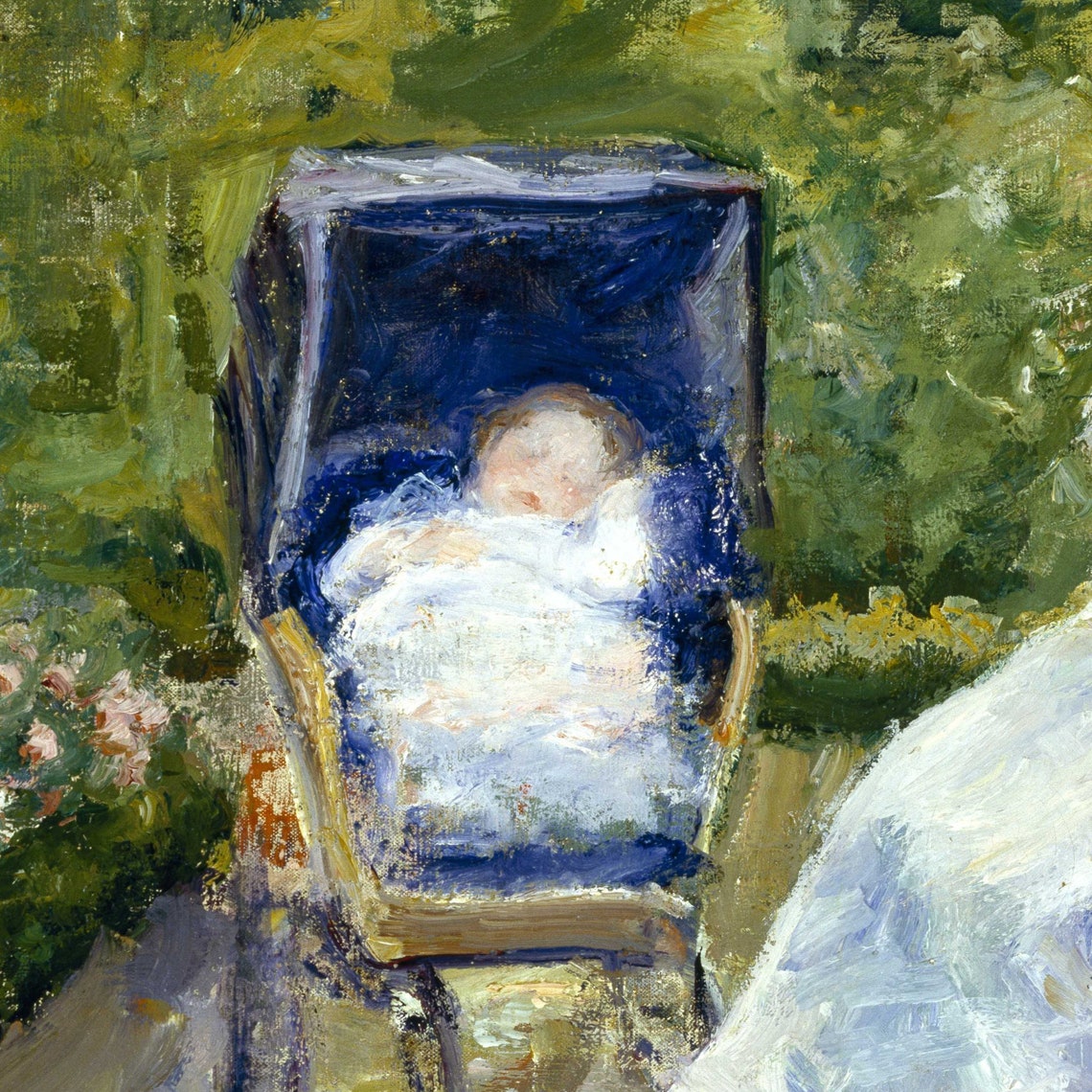 Mary Cassatt Children in a Flower Garden with a Baby Carriage Poster - Image 2