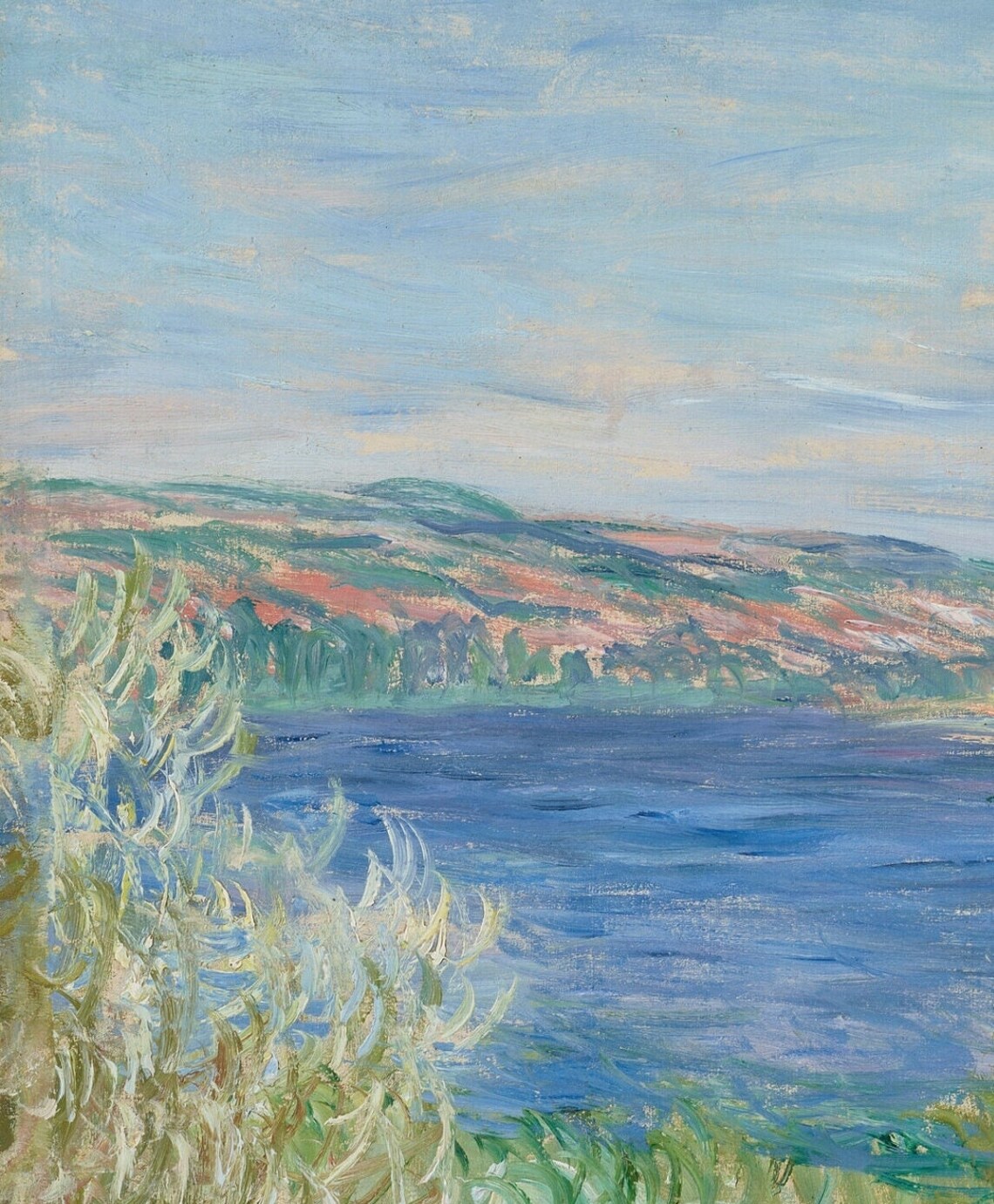 Claude Monet The Seine Banks Near Vetheuil Textured Art Poster - Image 3