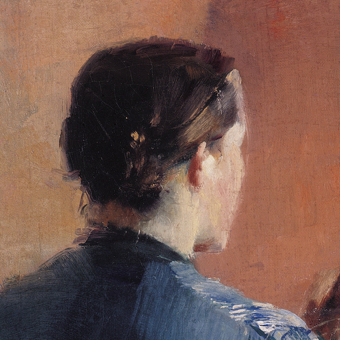 Christian Krohg Mother Plaiting Daughters Hair Tender Poster - Image 3