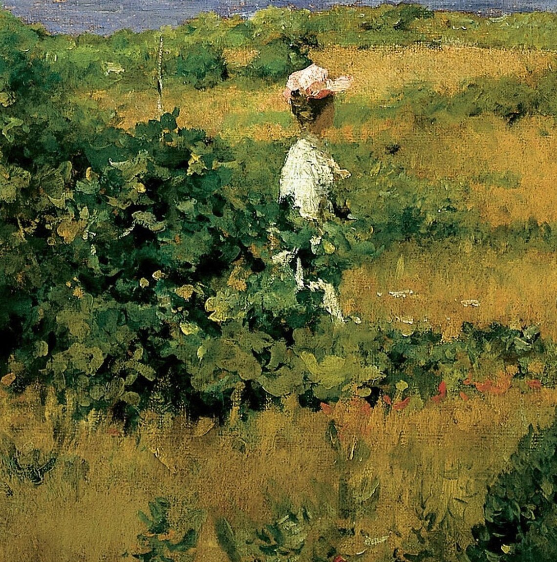 William M Chase Shinnecock Hills Summer Meadow Landscape Poster - Image 2