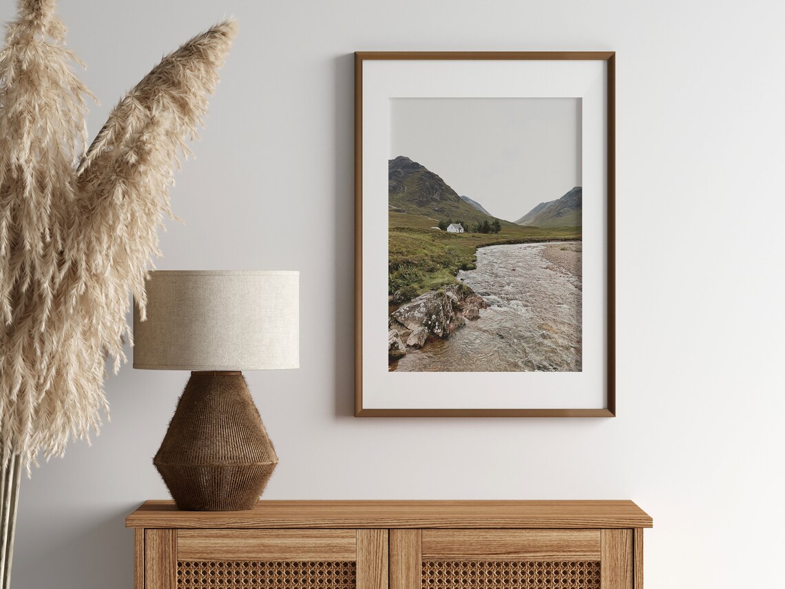 Scotland River Flowers Botanical Travel Art Print - Image 2