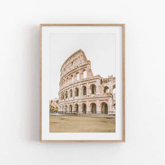 Italy Rome Colosseum Ancient Stone Amphitheater Photography Print