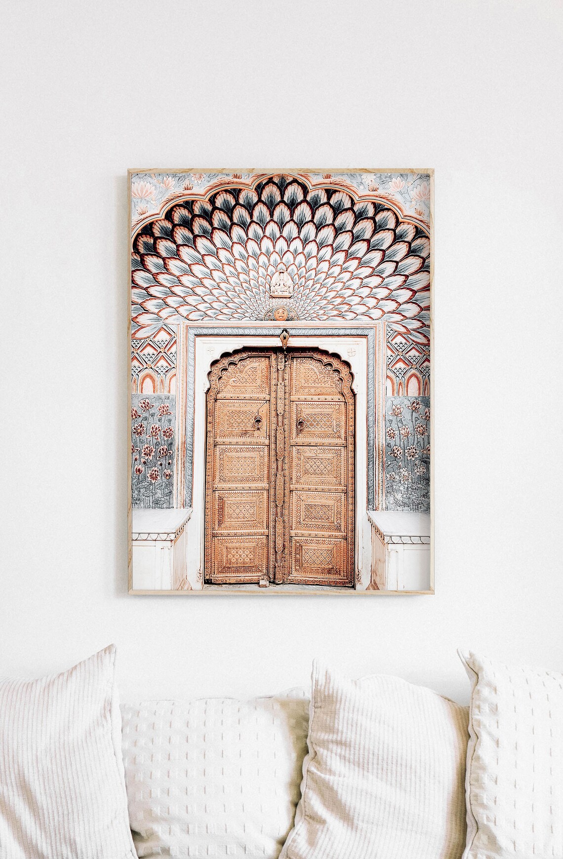 India Door Art Print, Boho Minimalist Architecture - Image 3