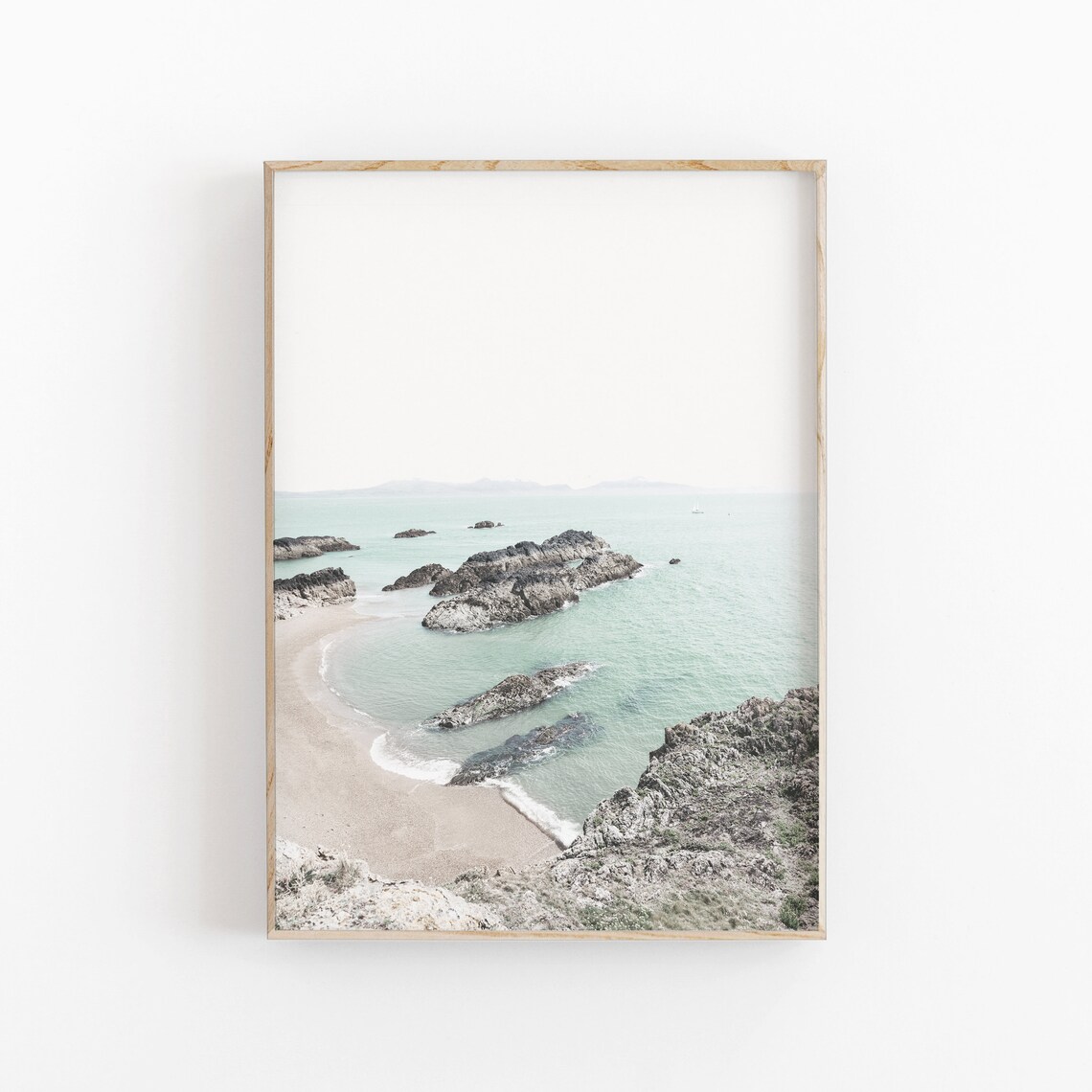 Beach Ocean Art Print, Modern Minimalist Decor - Image 2