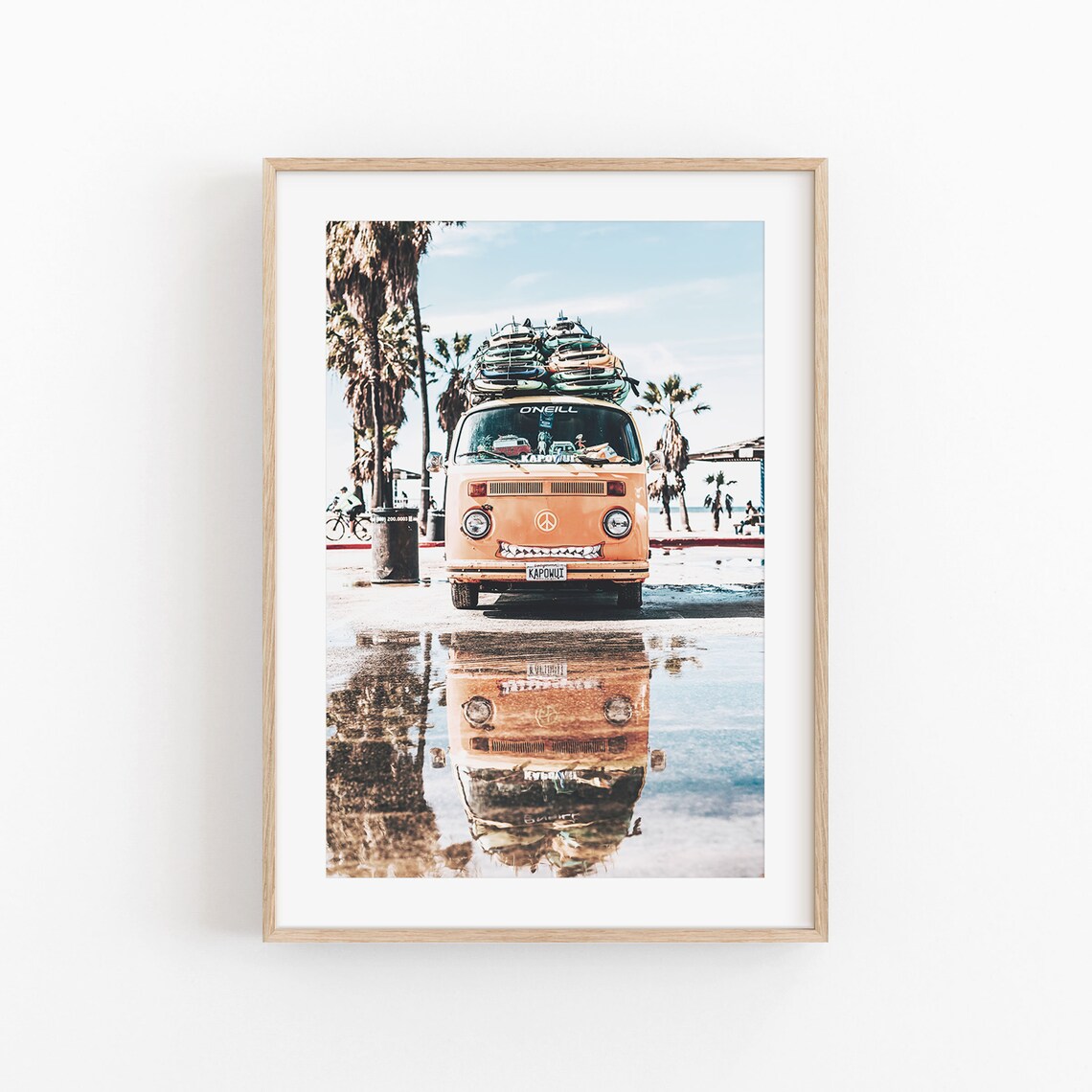 Surf Spot Travel Poster, Modern Minimalist Decor