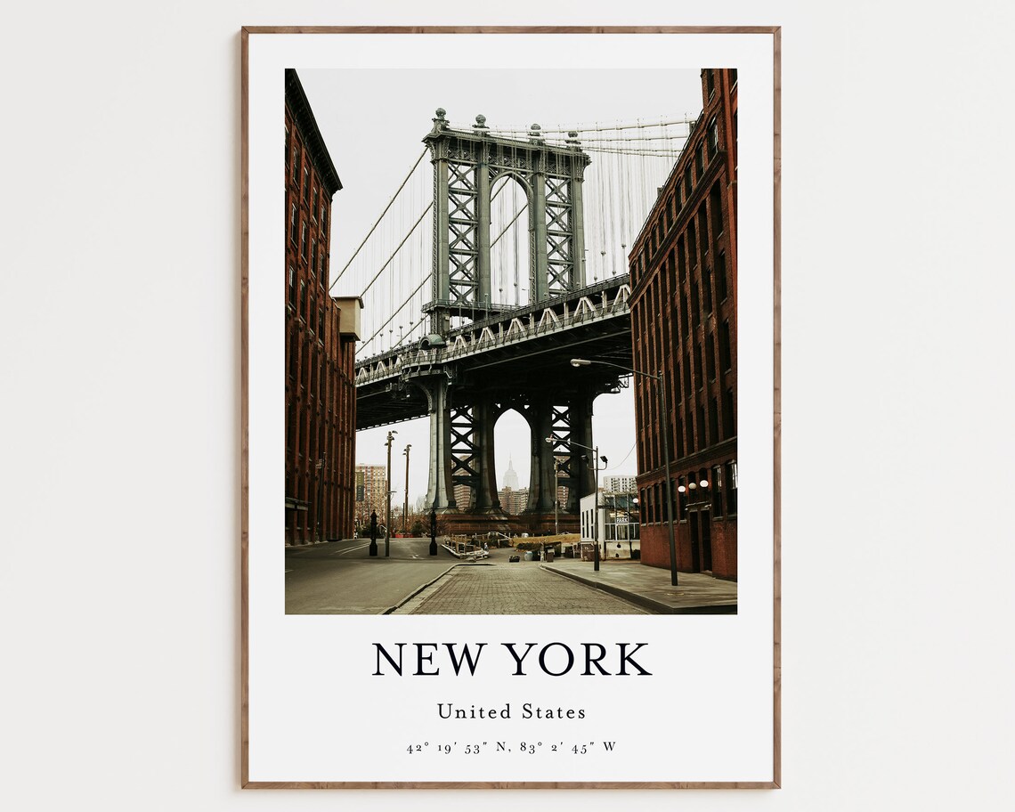 New York City Manhattan Travel Poster Art Print - Image 4