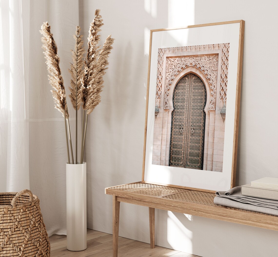 Moroccan Arabic Door Mosaic Art Print, Boho Decor - Image 2