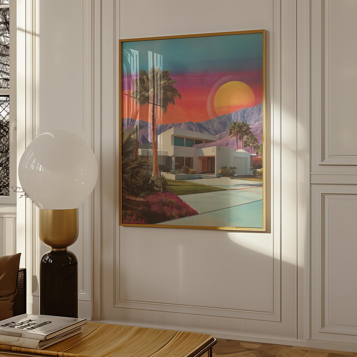 Palm Springs Inspired House, Retro Futurism Poster - Image 2