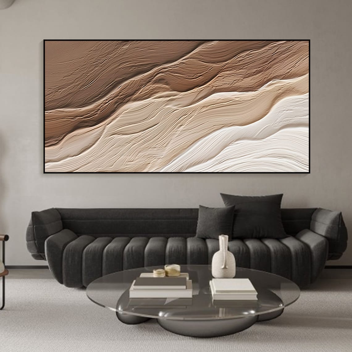 3D Minimalist Ocean Waves Art Print, Wabi Sabi - Image 2
