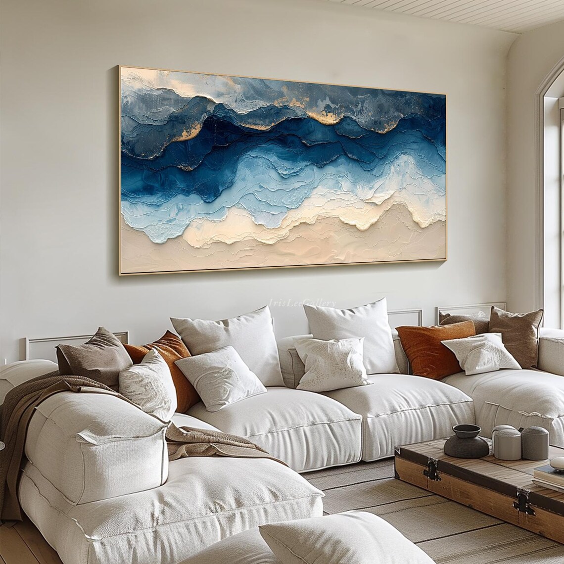 Abstract Wave Wall Art Print, Coastal Beach Decor - Image 3