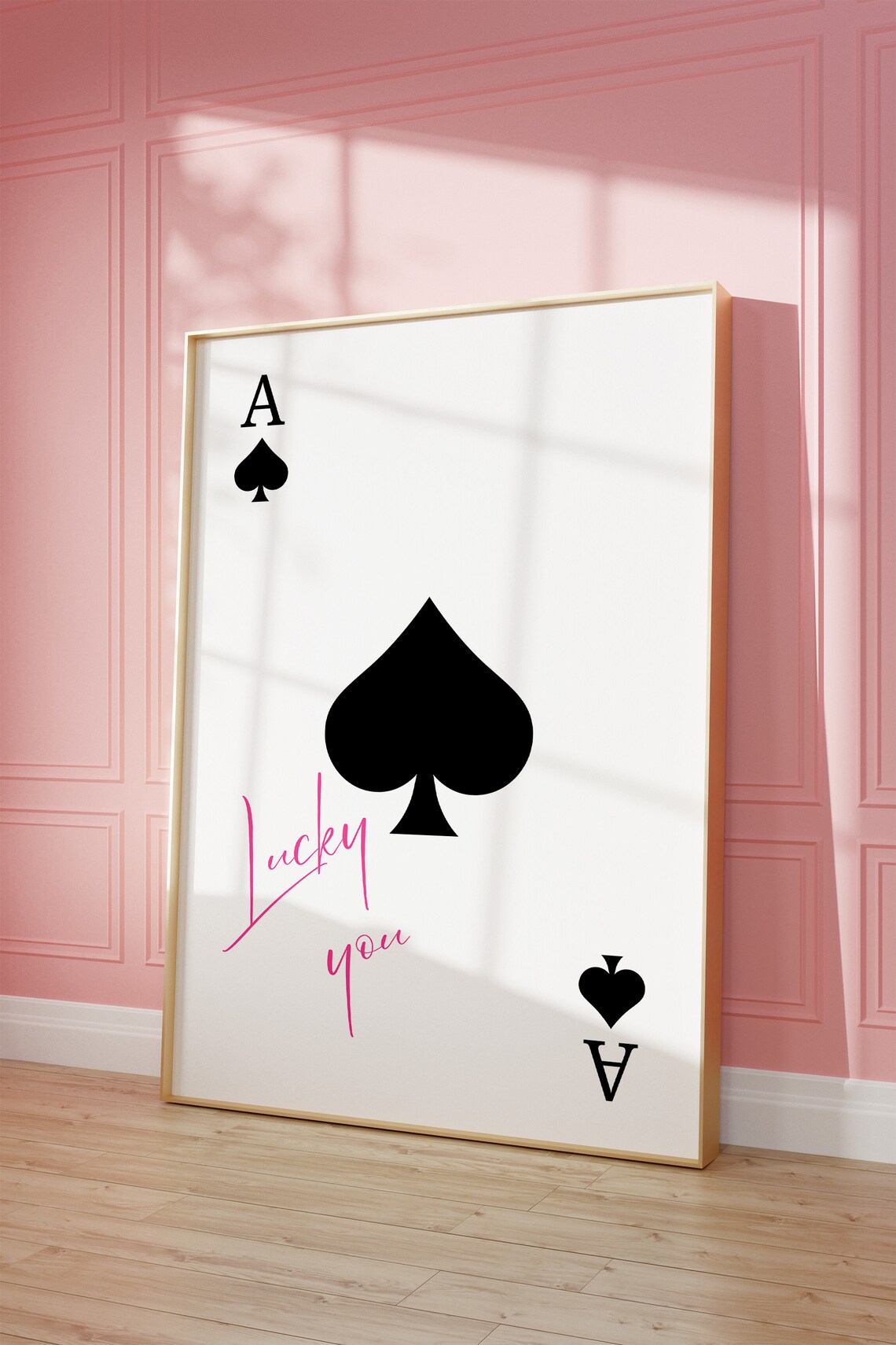 Ace Of Spades Retro Poster, Lucky You Wall Art - Image 3