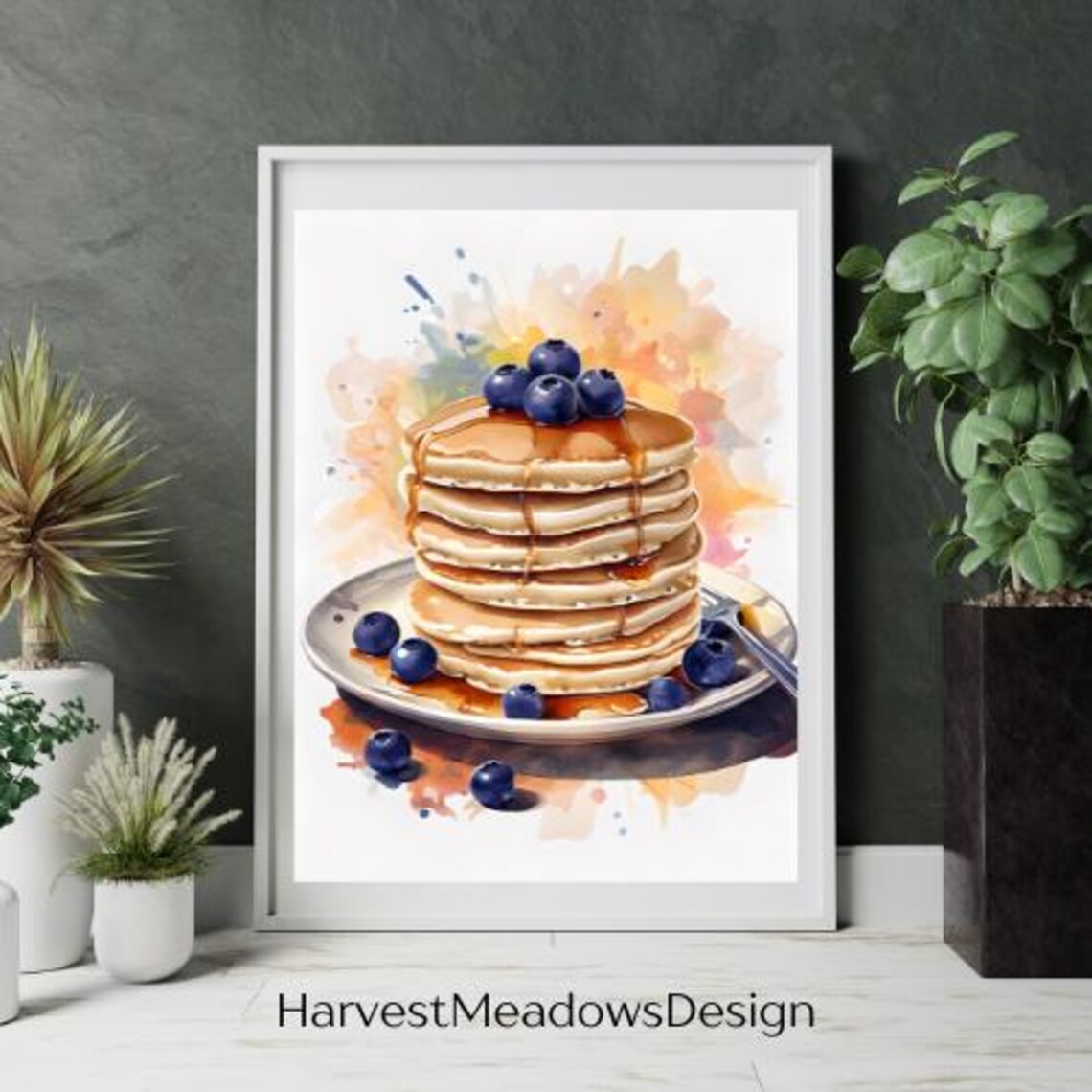 Foodie Pancake Poster, Breakfast Kitchen Decor