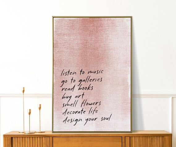 Romanticize Life Art Self Love Wall Apartment Decor Inspiring Quotes Motivational Gift Minimalist Typography Print
