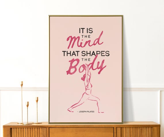 Joseph Pilates Print Wall Art Studio Decor Gift For Lovers Teachers Trendy Gym Poster Quotes