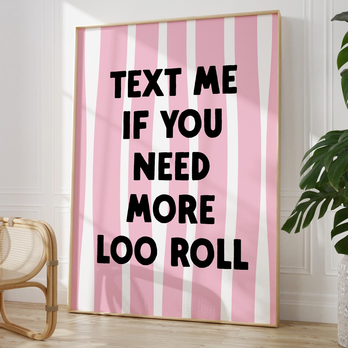 Text Me If You Need More Loo Roll, Maximalist Art Print
