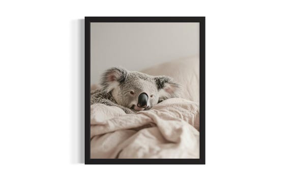 Koala Animal Bedroom Poster Art Print Wall Original Painting Artwork Decor