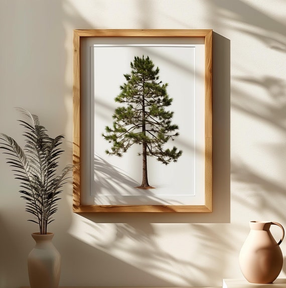 Pine Tree Print Forest Nature Wall Art