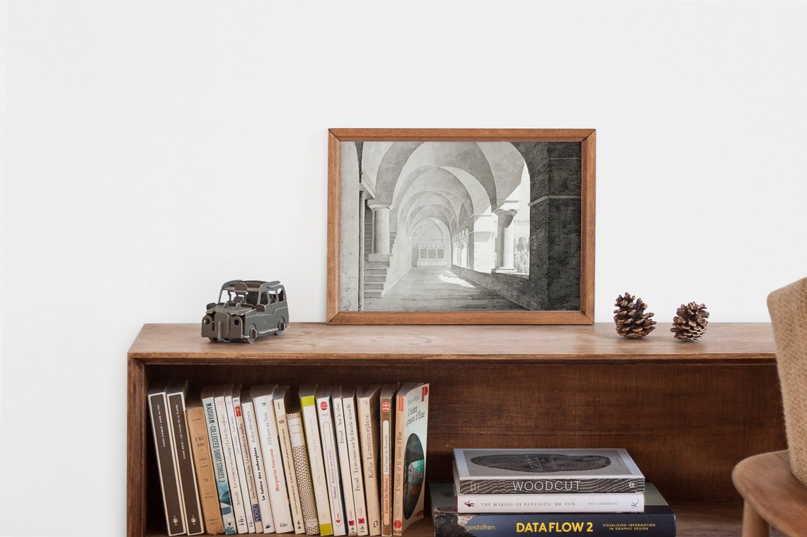 Vintage Architecture Painting Classical Art Print Affordable Home Art Wall Art - Image 2
