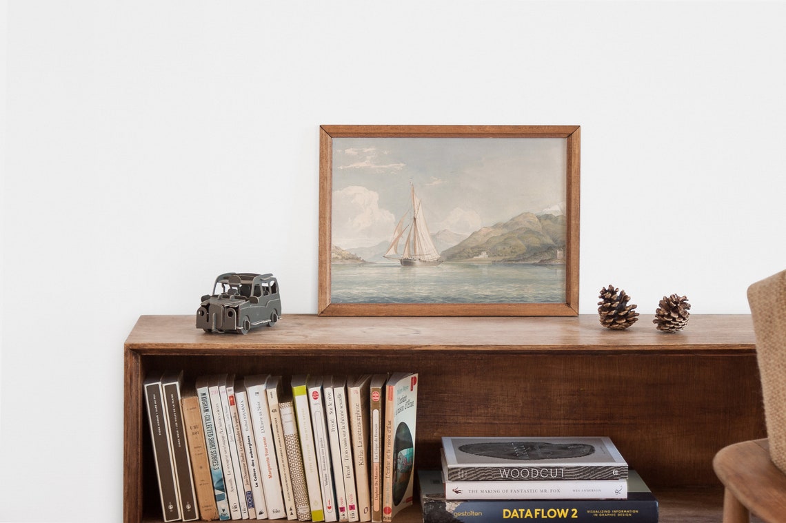 Vintage Ship Painting, Nautical Sailing Art Print - Image 2